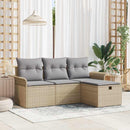 Havesofa Sæt 4 stk. Poly rattan
