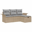 Havesofa Sæt 4 stk. Poly rattan