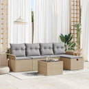 Havesofa Sæt 6 stk. Poly rattan