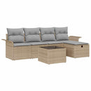 Havesofa Sæt 6 stk. Poly rattan