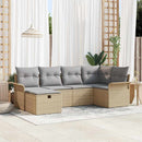 Havesofa Sæt 6 stk. Poly rattan