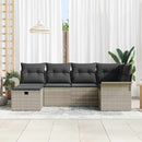 Havesofa Sæt 6 stk. Poly rattan