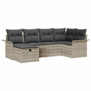 Havesofa Sæt 6 stk. Poly rattan