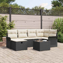 Havesofa Sæt med pude med opbevaring 7 pcs Poly rattan