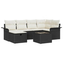 Havesofa Sæt med pude med opbevaring 7 pcs Poly rattan