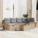 Havesofa Sæt 7 stk. Poly rattan