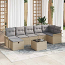 Havesofa Sæt 8 stk. Poly rattan