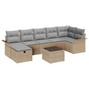 Havesofa Sæt 8 stk. Poly rattan