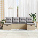 Havesofa Sæt 6 stk. Poly rattan