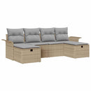 Havesofa Sæt 6 stk. Poly rattan