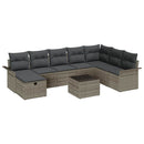 Havesofa Sæt 9 stk. Poly rattan