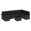 Havesofa Sæt 9 stk. Poly rattan