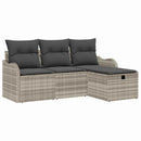 Havesofa Sæt 4 stk. Poly rattan