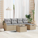 Havesofa Sæt 6 stk. Poly rattan