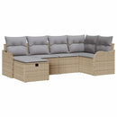 Havesofa Sæt 6 stk. Poly rattan