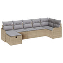 Havesofa Sæt 7 stk. Poly rattan