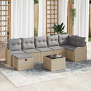 Havesofa Sæt 8 stk. Poly rattan
