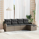 Havesofa Sæt 5 stk. Grå polyrattan