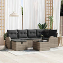 Havesofa Sæt 7 stk. Grå polyrattan