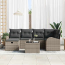 Havesofa Sæt 7 stk. Grå polyrattan