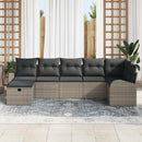 Havesofa Sæt 7 stk. Grå polyrattan