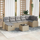 Havesofa Sæt 8 stk. Beige polyrattan