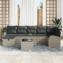 Havesofa Sæt 8 stk. Lysegrå polyrattan