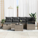 Havesofa Sæt 7 stk. Grå polyrattan