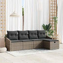 Sofa Sæt med pude 6 pcs polyrattan