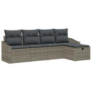 Sofa Sæt med pude 6 pcs polyrattan