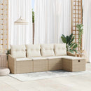 Sofa Sæt med pude 6 pcs polyrattan