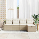 Sofa Sæt med pude 6 pcs polyrattan