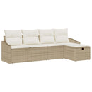 Sofa Sæt med pude 6 pcs polyrattan
