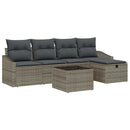 Sofa Sæt med pude 5 pcs polyrattan