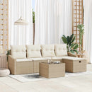 Sofa Sæt med pude 5 pcs polyrattan