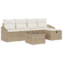 Sofa Sæt med pude 5 pcs polyrattan