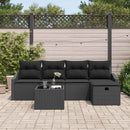 Sofa Sæt med pude 6 pcs polyrattan