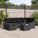 Sofa Sæt med pude 7 pcs polyrattan