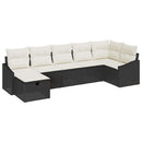 Sofa Sæt med pude 7 pcs polyrattan