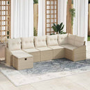 Sofa Sæt med pude 7 pcs polyrattan