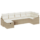 Sofa Sæt med pude 7 pcs polyrattan