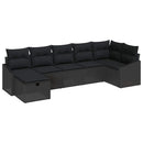 Sofa Sæt med pude 7 pcs polyrattan