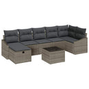 Sofa Sæt med pude 8 pcs polyrattan