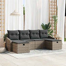 Sofa Sæt med pude 6 pcs polyrattan