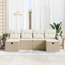Sofa Sæt med pude 6 pcs polyrattan