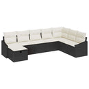Sofa Sæt med pude 9 pcs polyrattan