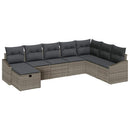 Sofa Sæt med pude 9 pcs polyrattan