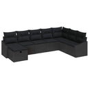 Sofa Sæt med pude 8 pcs polyrattan