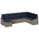 Sofa Sæt med pude 6 pcs polyrattan