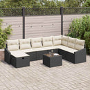 Sofa Sæt med pude 8 pcs polyrattan
